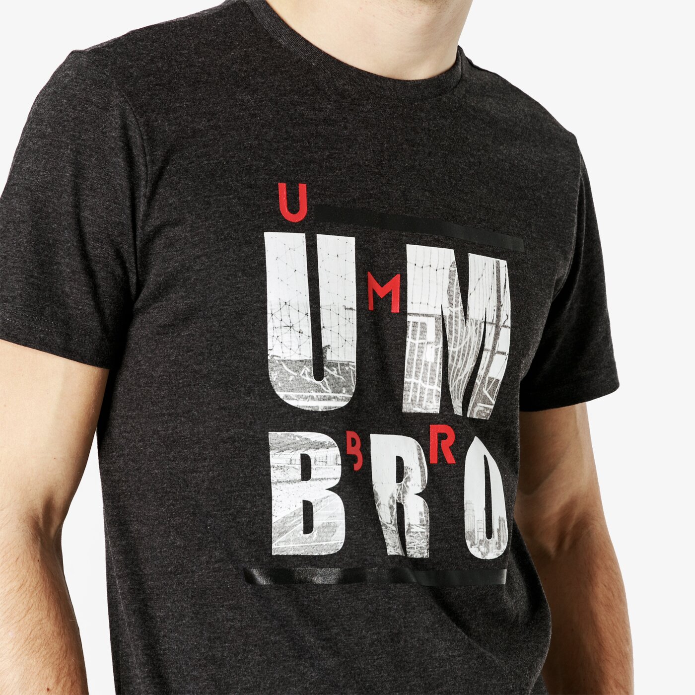 Koszulka męska UMBRO T-SHIRT SS LIANTO ul19tsm43002 kolor szary