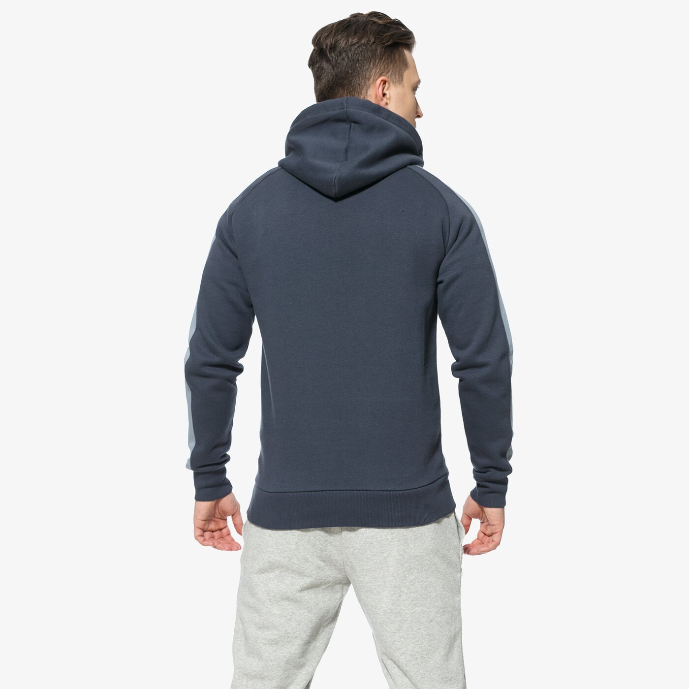 Bluza męska UMBRO BLUZA CONTRAST SLEEVE PANEL OH HOODED 65158ugkr kolor granatowy