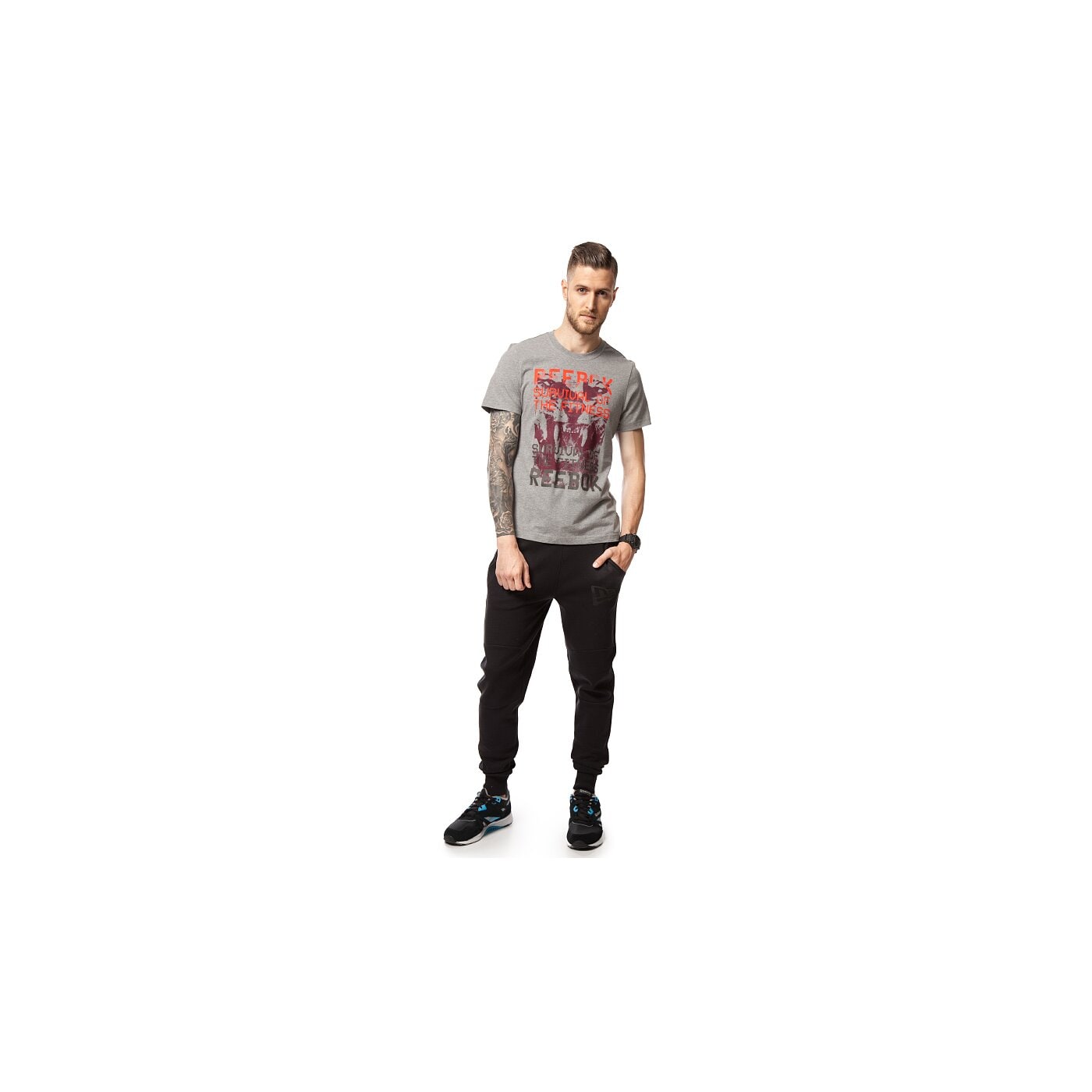 Koszulka męska REEBOK T-SHIRT GR PHOTO aa9308 kolor szary