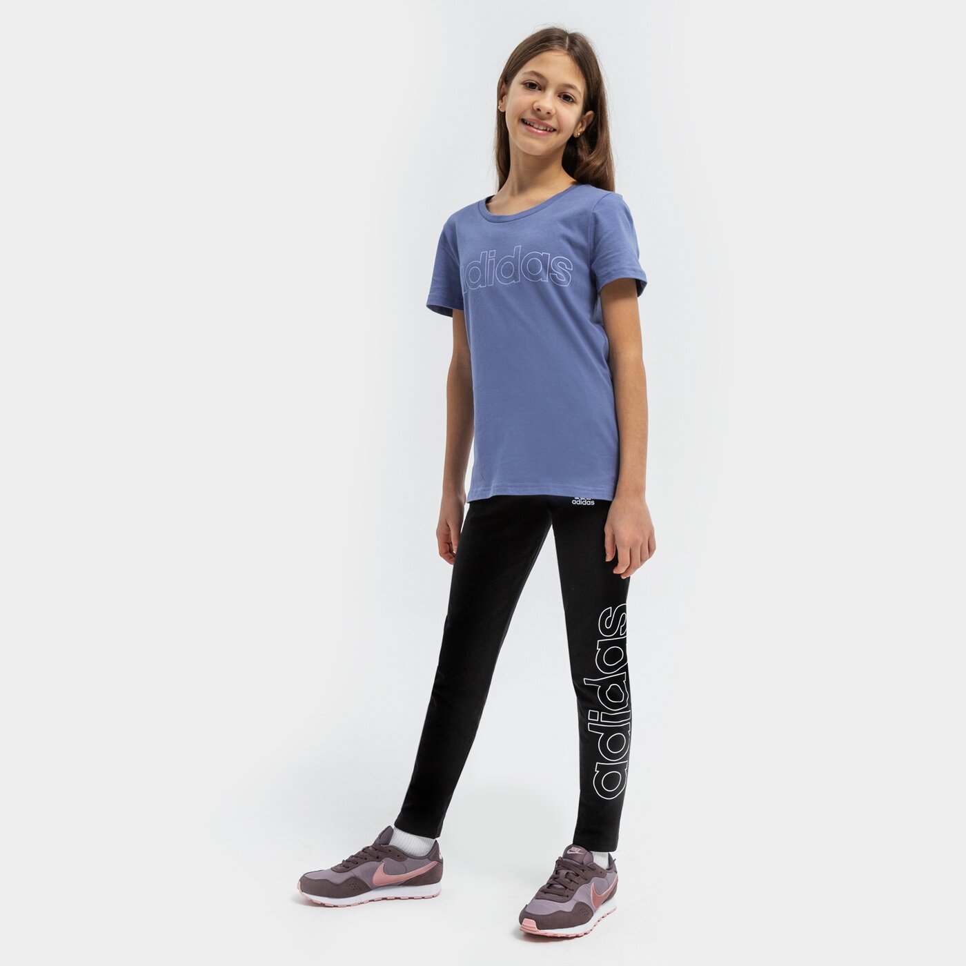 Koszulka dziecięca ADIDAS T-SHIRT SS G LIN T GIRL gs0189 kolor niebieski