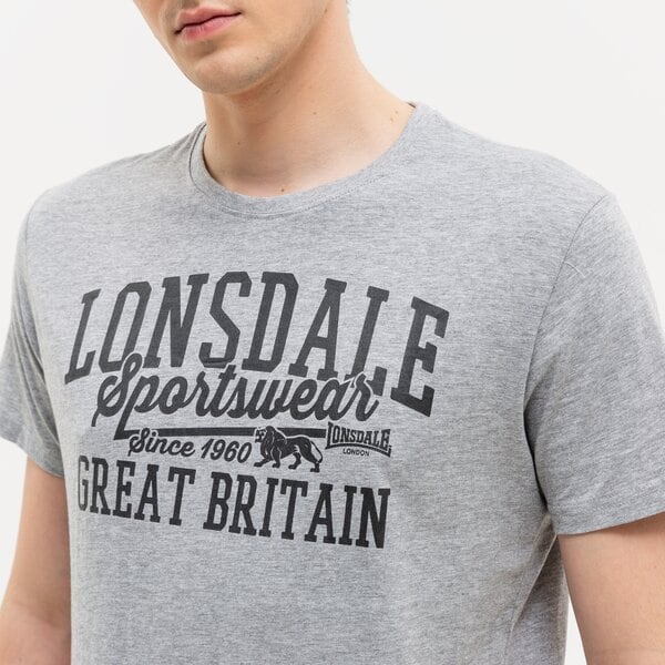 Koszulka męska LONSDALE T-SHIRT DERVAIG 1132781527 kolor szary