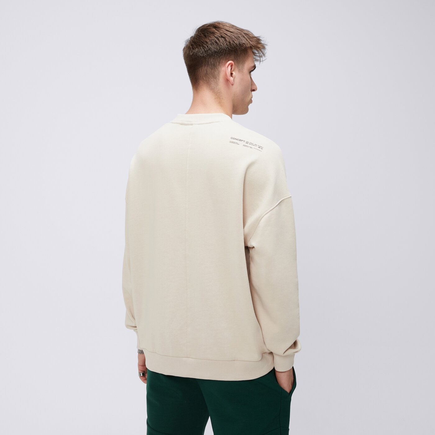 Bluza męska UMBRO BLUZA ESS CREW NECK ul125blm03001 kolor beżowy