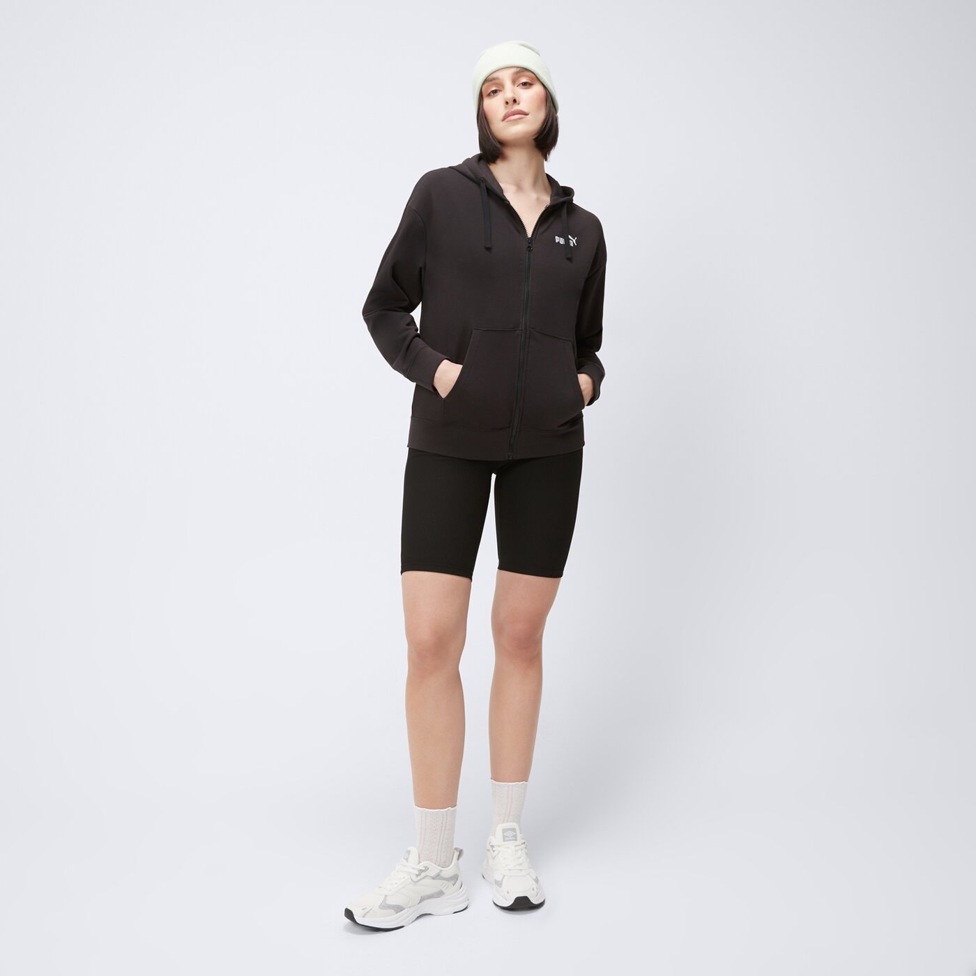 Bluza damska PUMA BLUZA ROZPINANA Z KAPTUREM ESS SMALL NO. 1 682410 01 kolor czarny