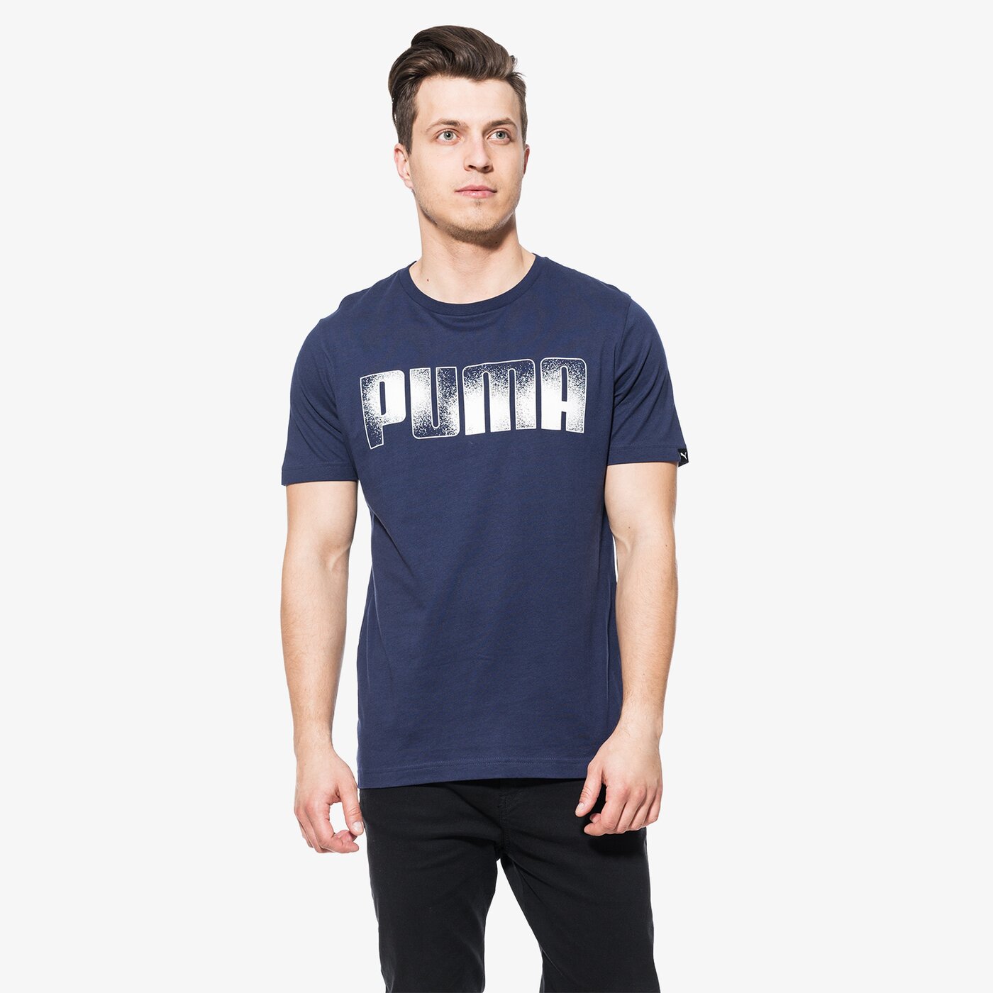 Koszulka męska PUMA T-SHIRT SS BRAND 59486906 kolor granatowy