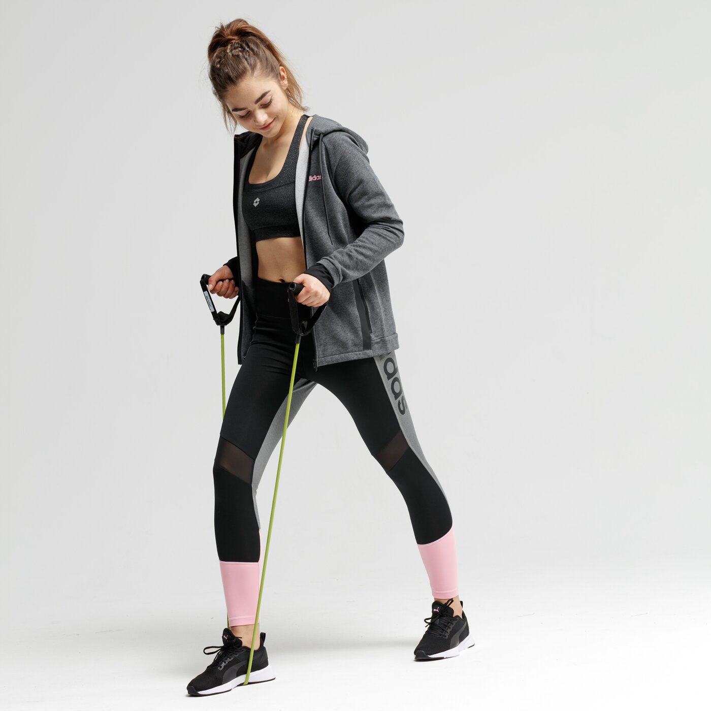 Bluza damska ADIDAS BLUZA W E MO FZ du0714 kolor szary