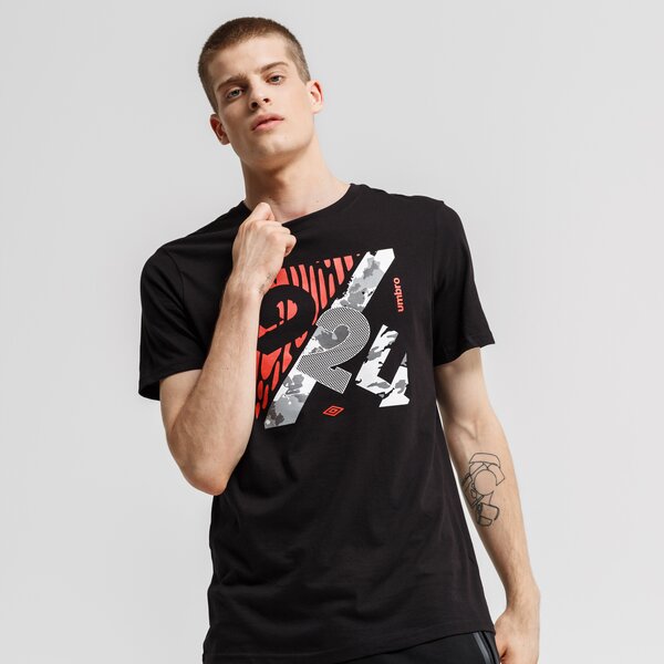 Koszulka męska UMBRO T-SHIRT STEVE ul39tsm18001 kolor czarny