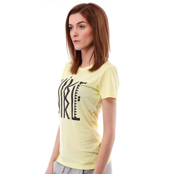 Koszulka damska NIKE T-SHIRT ZORB TEE 524627763 kolor żółty
