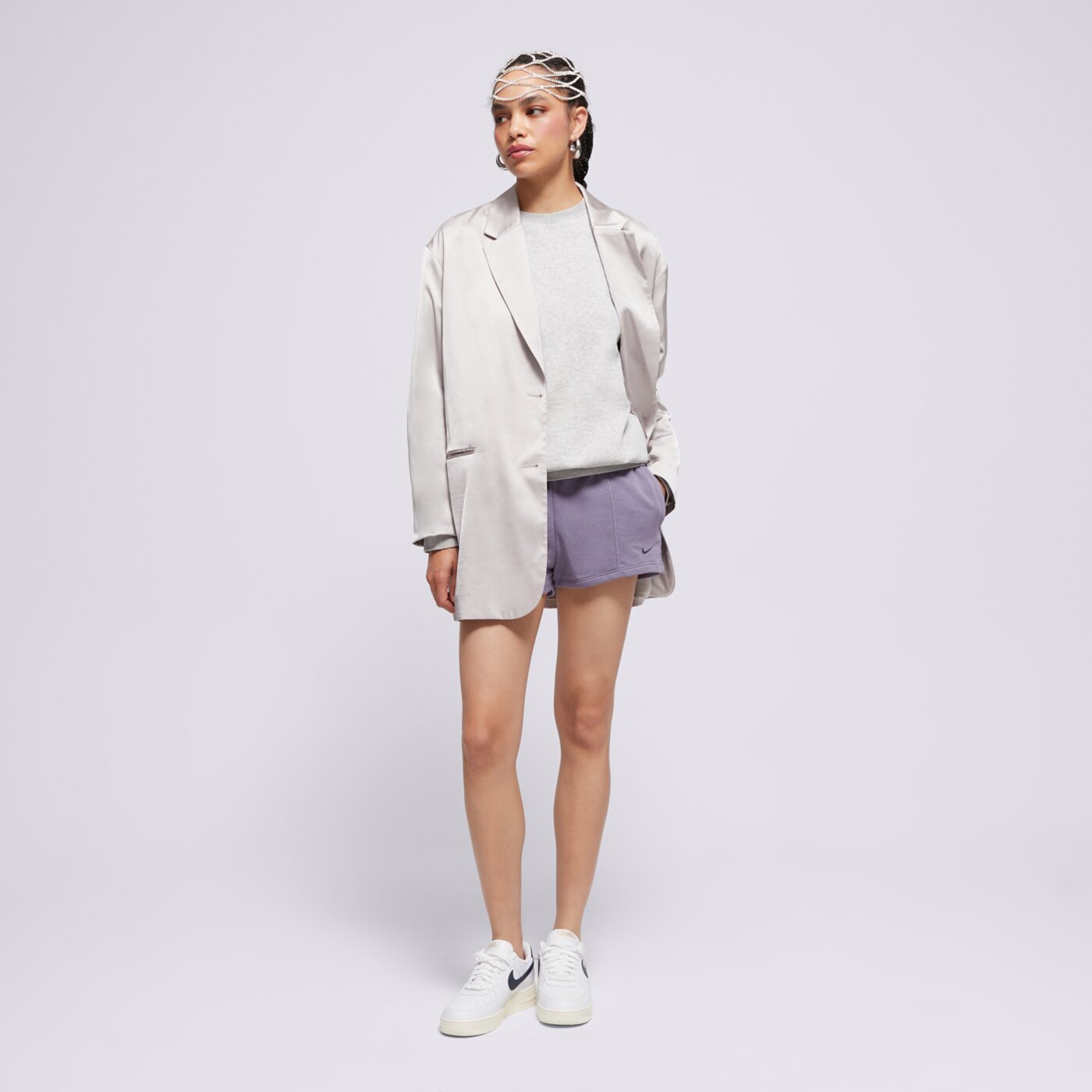 Spodenki damskie NIKE SZORTY W NSW NK CHLL FT HR 2IN SHORT fn2455-509 kolor fioletowy