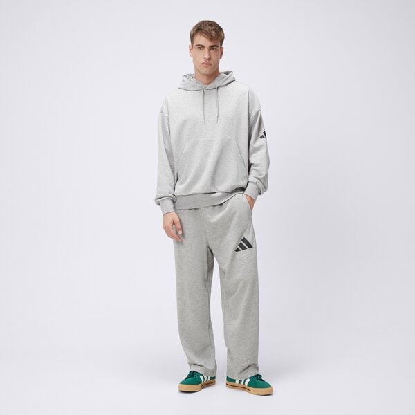 Spodnie dresowe męskie ADIDAS SPODNIE M WIDE PANT FT jf3606 kolor szary