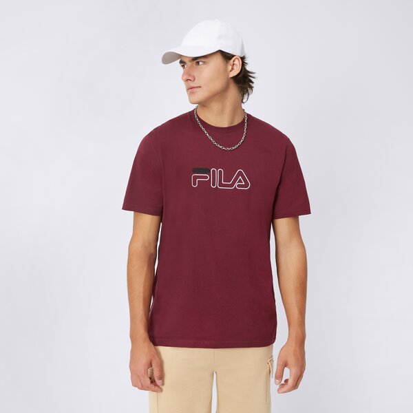 Koszulka męska FILA T-SHIRT FILA ACE RED fw23jdm001aceburg kolor bordowy