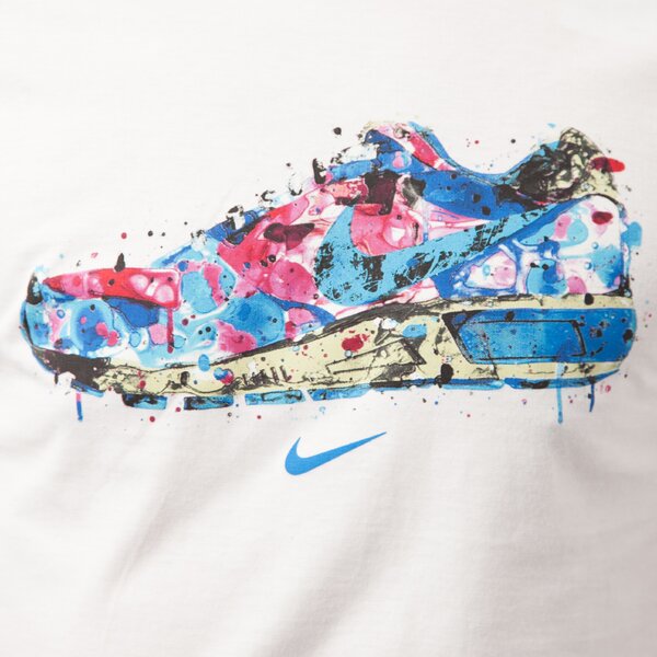 Koszulka męska NIKE T-SHIRT TEE-WATERCOLOR 666427100 kolor biały