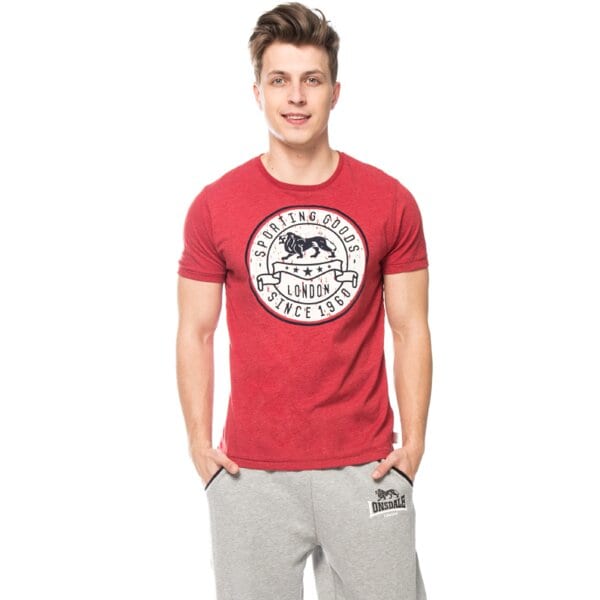 Koszulka męska LONSDALE T-SHIRT WROTHAM 1147422582 kolor czerwony