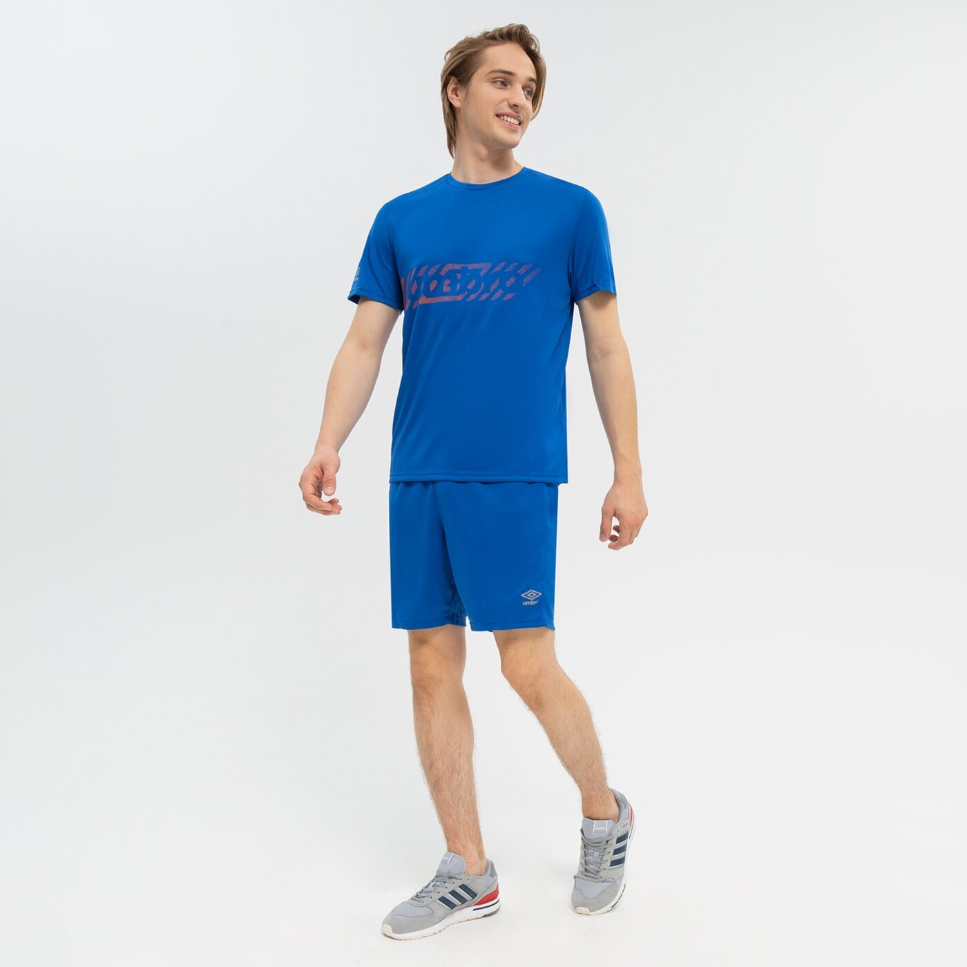 Koszulka męska UMBRO T-SHIRT FW SQUADRA CREW TRAINING JERSEY 66077u-lc4 kolor niebieski