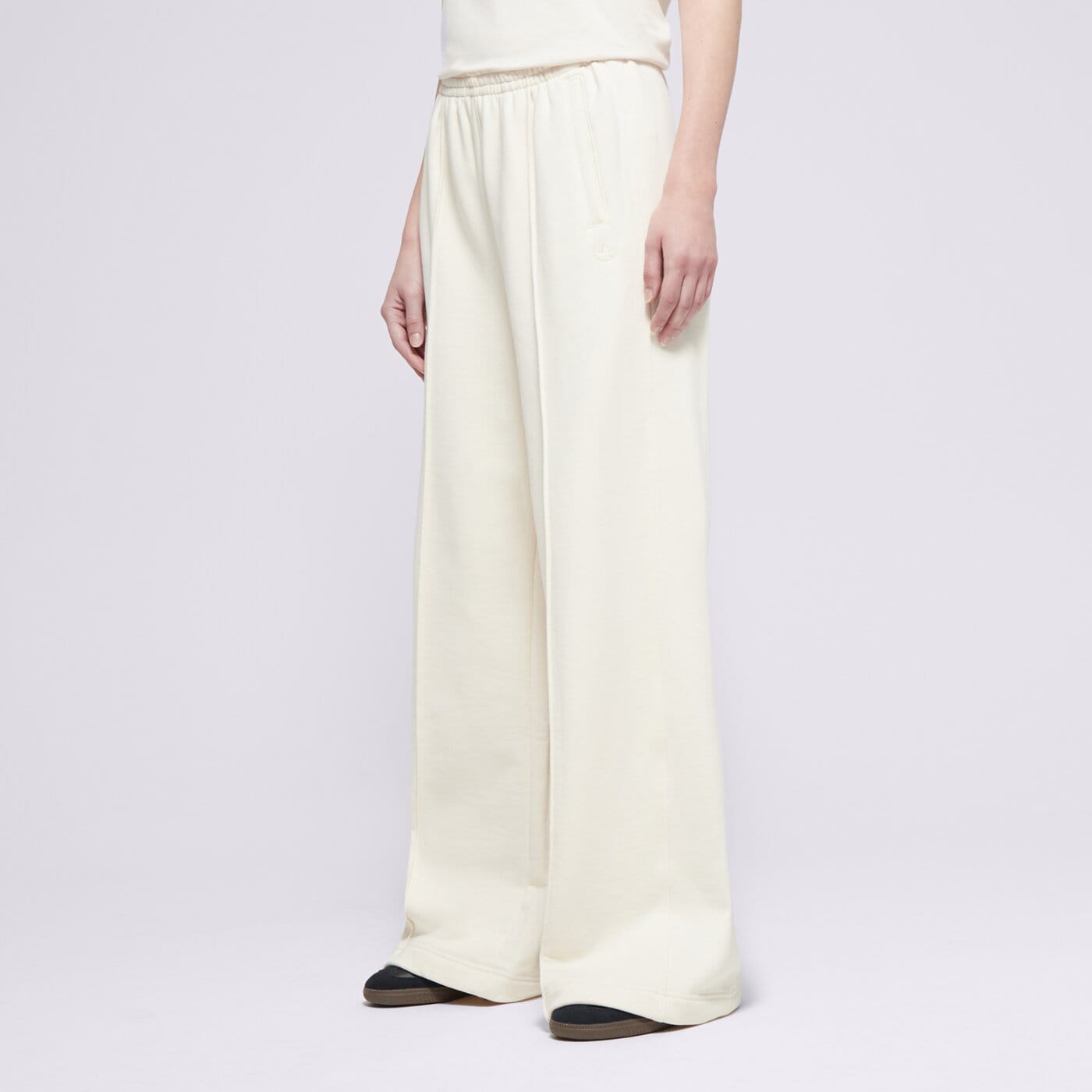 Spodnie dresowe damskie ADIDAS SPODNIE WIDE LEG PANT iz0292 kolor biały