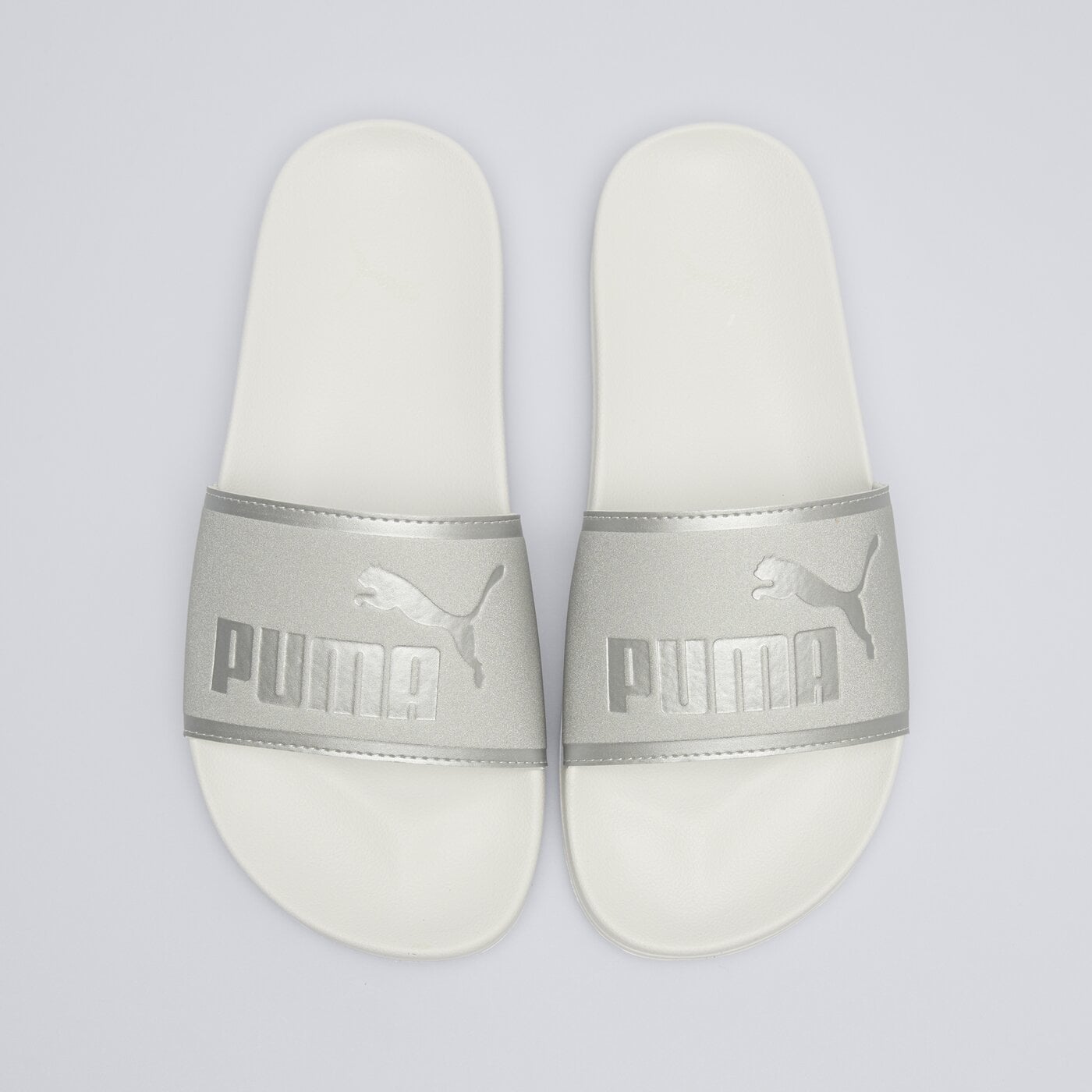 Klapki damskie PUMA LEADCAT 2.0 AQUA METALLICS 40170701 kolor srebrny