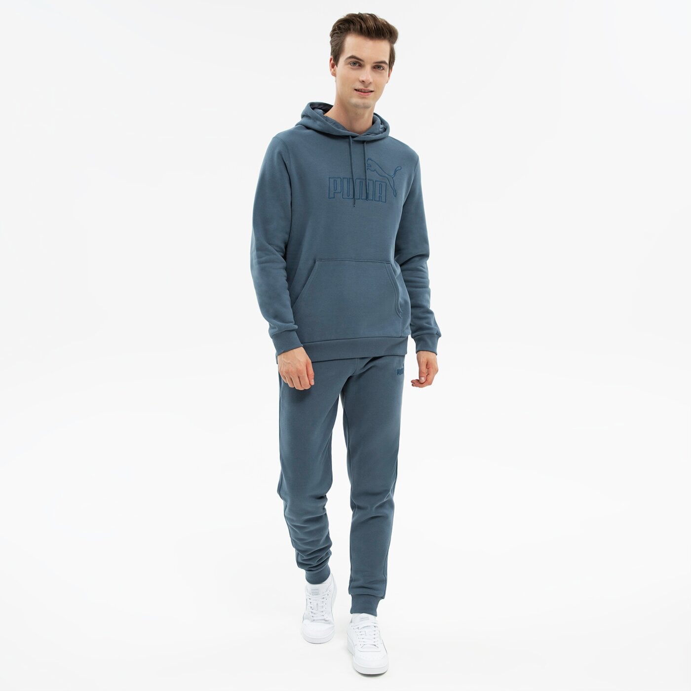 Bluza męska PUMA BLUZA Z KAPTUREM ESS ELEVATED FL 849888 18 kolor niebieski