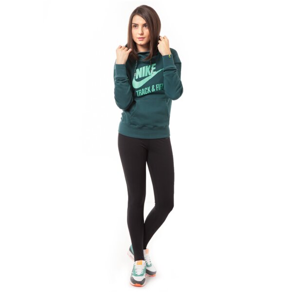 Bluza damska NIKE BLUZA RU FLY PO FUNNEL HOODY 646521374 kolor zielony