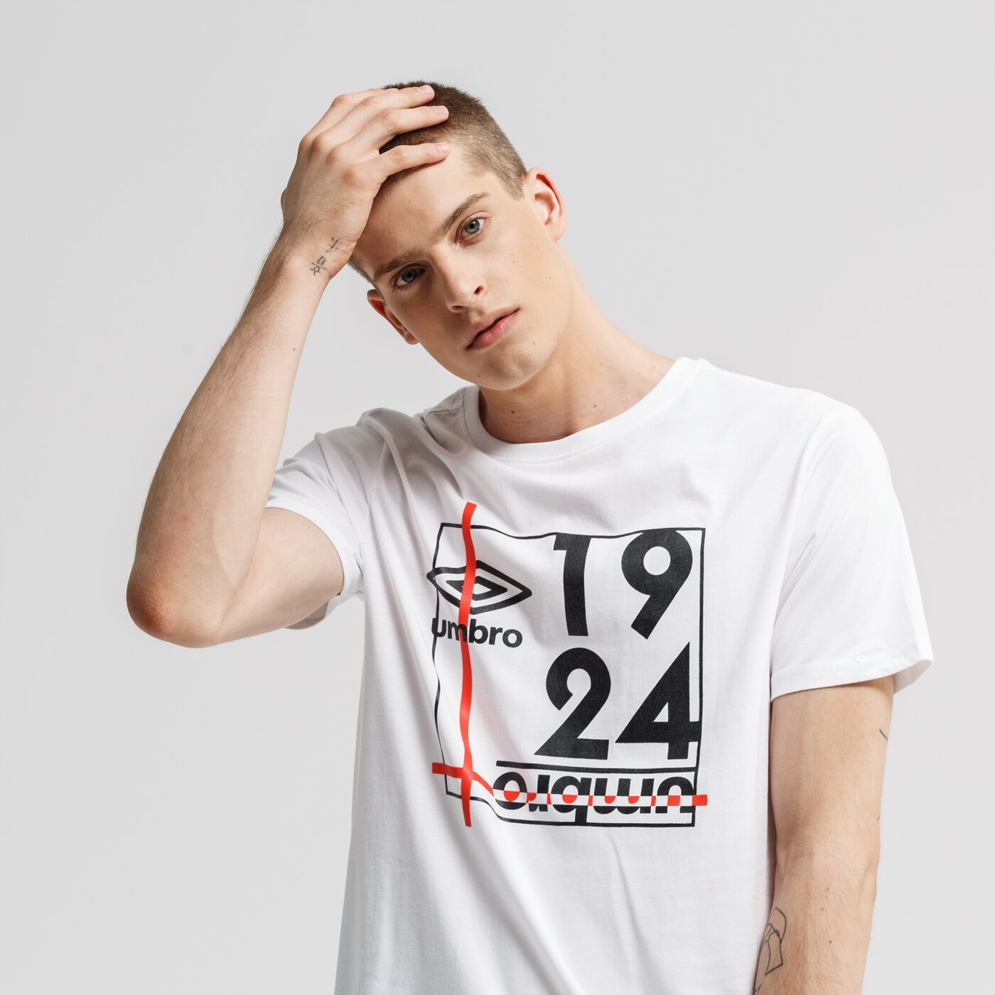 Koszulka męska UMBRO T-SHIRT ROY ul39tsm20001 kolor biały