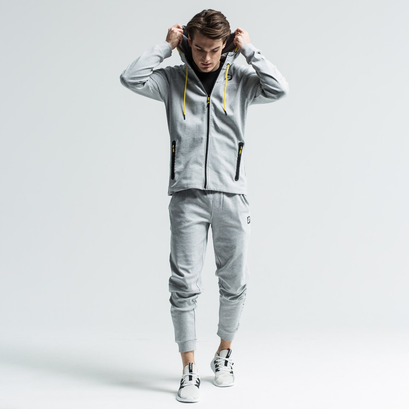 Spodnie dresowe męskie LOTTO SPODNIE BOSCONE lo19spm14002 kolor szary