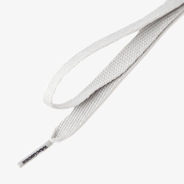  TUBE LACES SZNURÓWKI SILVER FLAT 1015309 kolor szary