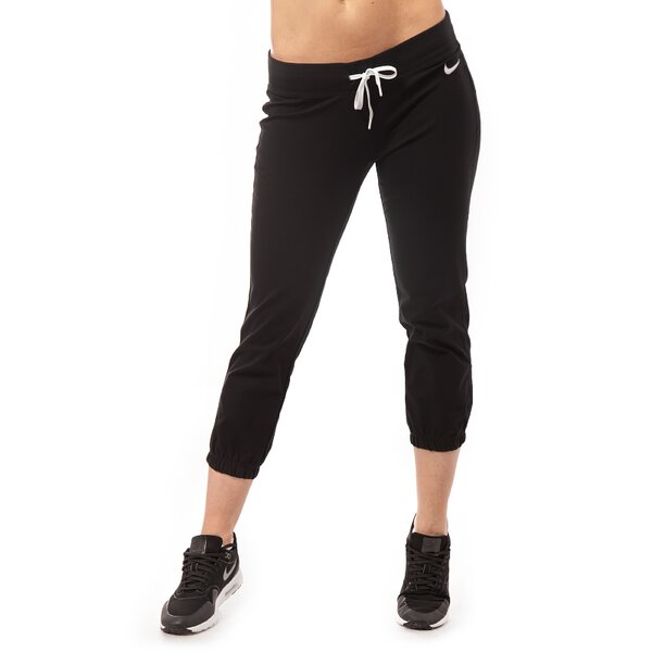 Spodnie dresowe damskie NIKE SPODNIE JERSEY CAPRI 614922010 kolor czarny