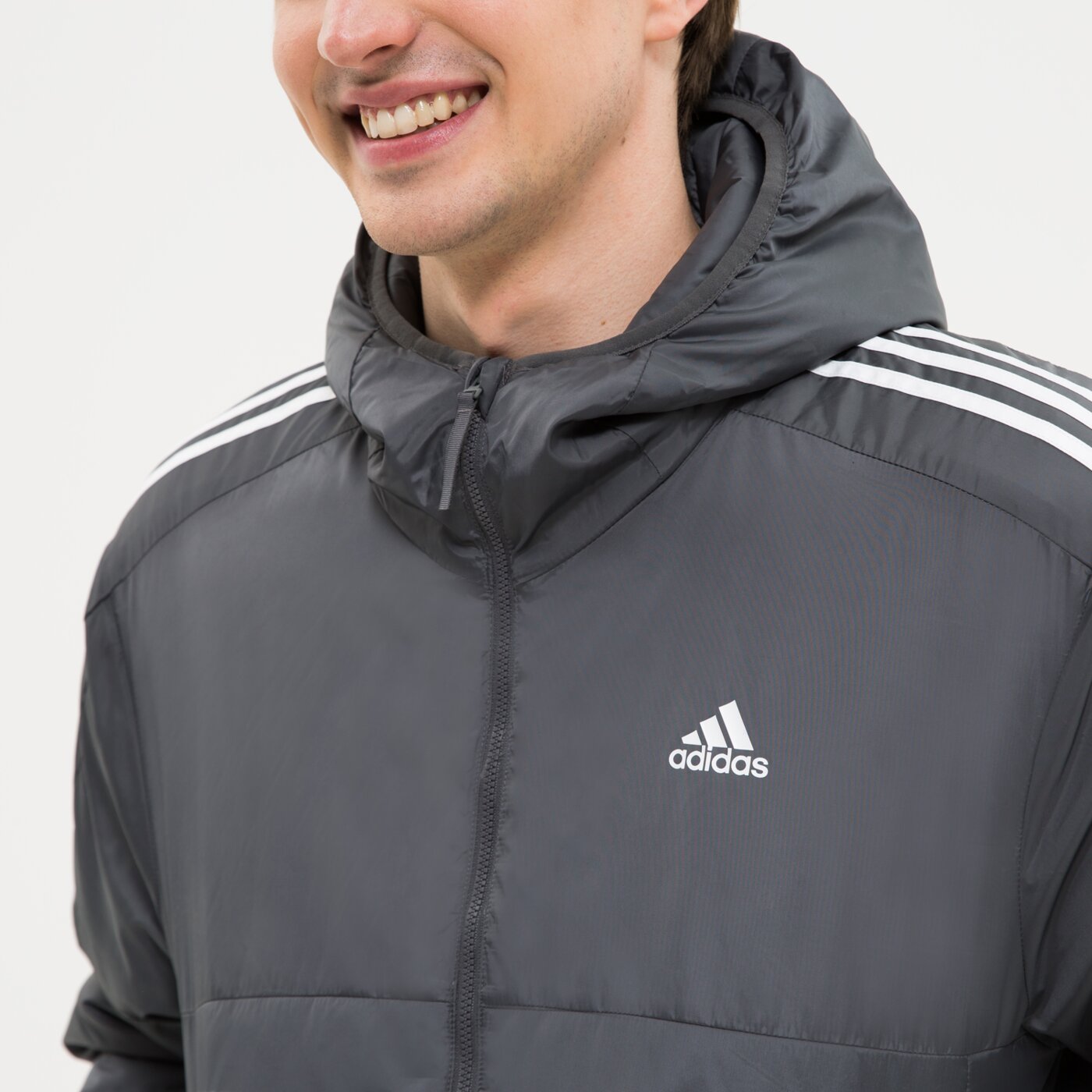 Kurtka zimowa męska ADIDAS KURTKA ESS INS HO JKT he2977 kolor szary