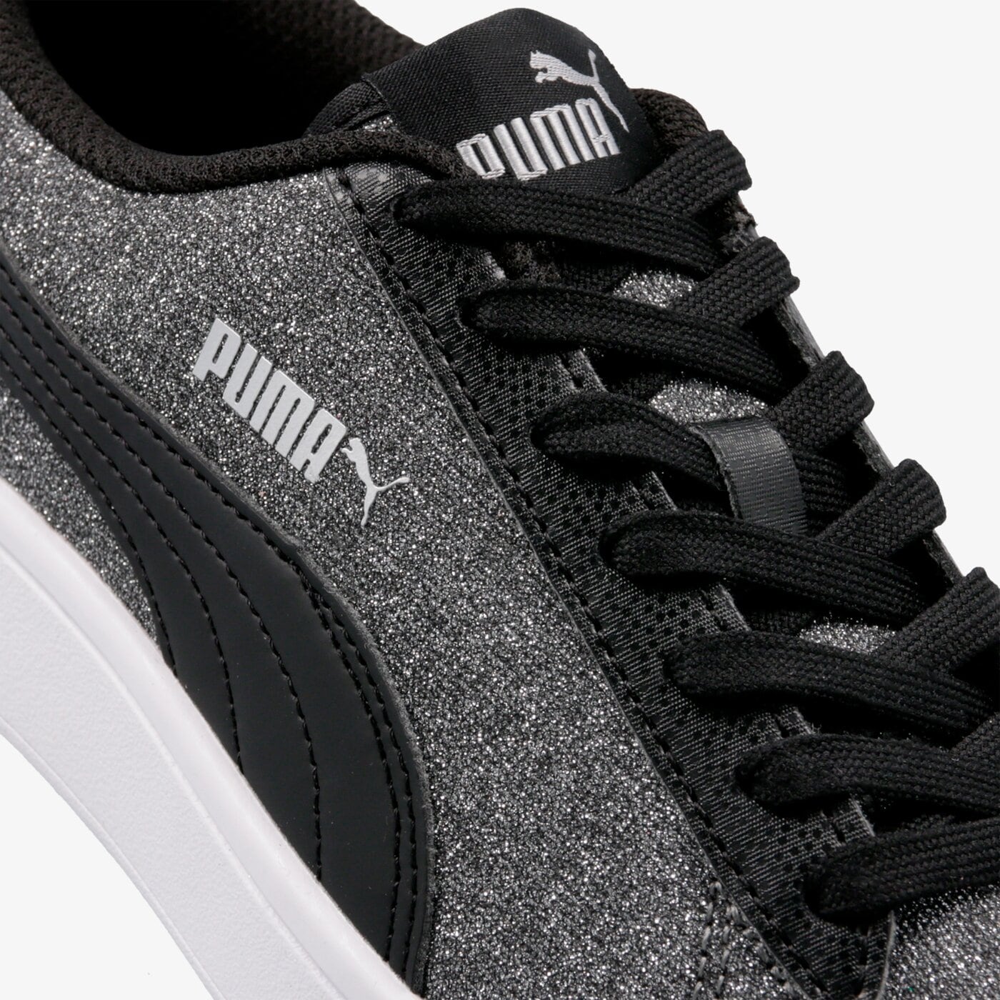 Buty dziecięce PUMA SMASH V2 GLITZ GLAM JR 36737705 kolor czarny