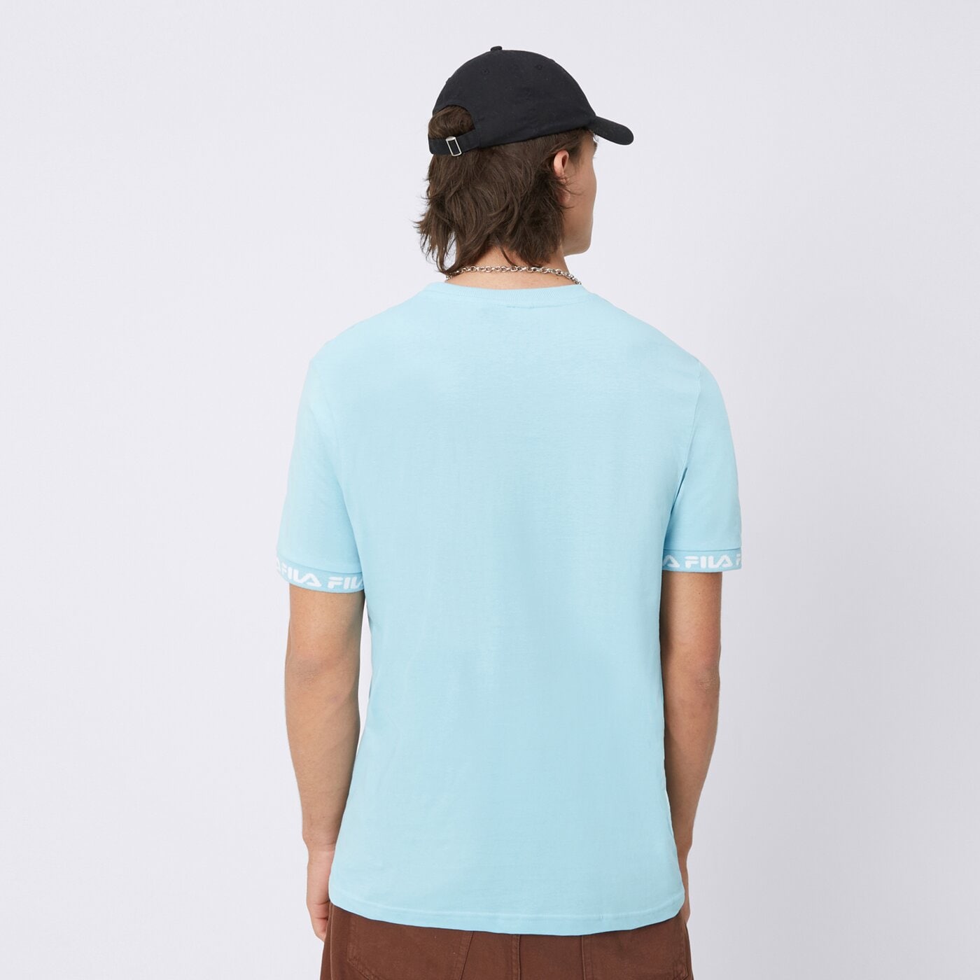 FILA TSHIRT SQUADS TAPE TSHIRT (SS21JDM006) niebieski Męskie