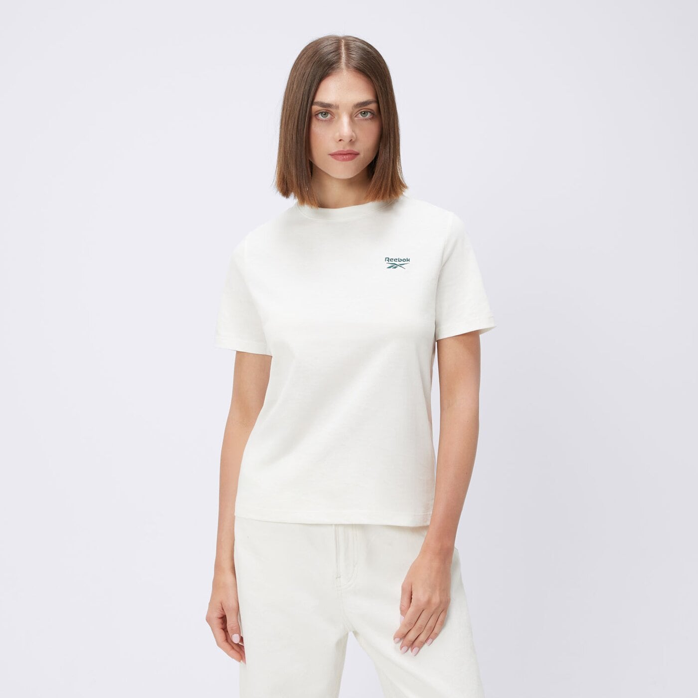 Koszulka damska REEBOK T-SHIRT RI SL NO POCKET 100235320 kolor beżowy