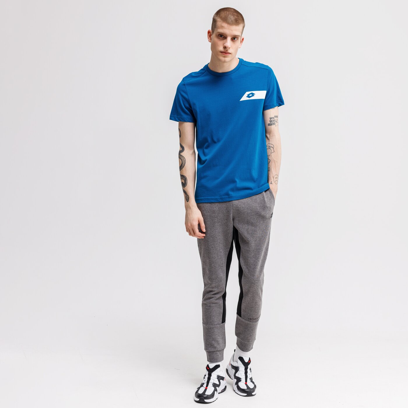 Koszulka męska LOTTO T-SHIRT DINAMICO III BS CO 214280-6oc kolor granatowy