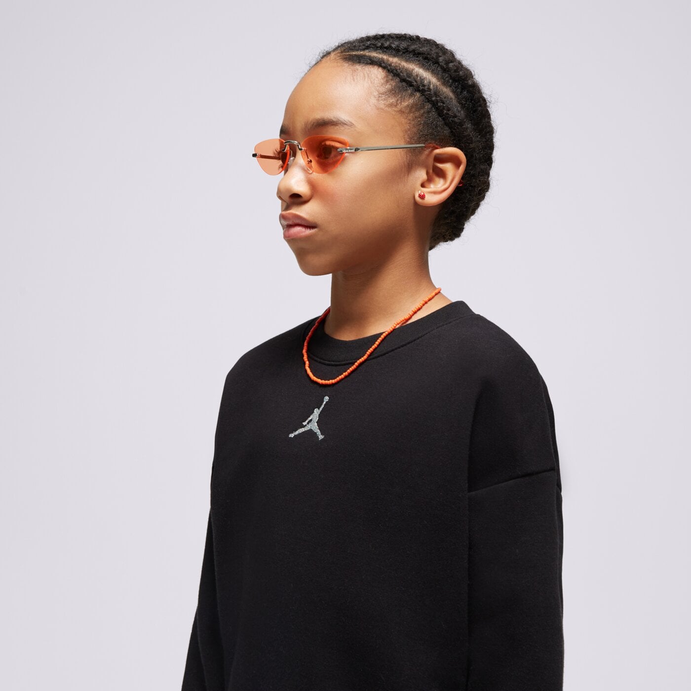 Bluza dziecięca JORDAN BLUZA JUMPMAN ICON PLAY CREW GIRL 45c387-gay kolor czarny