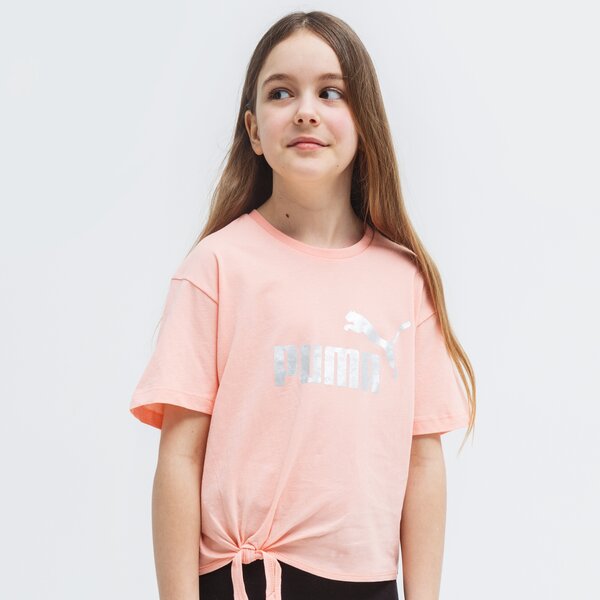 Koszulka dziecięca PUMA T-SHIRT ESS+ LOGO SILHOUETTE G 587044 26 kolor różowy