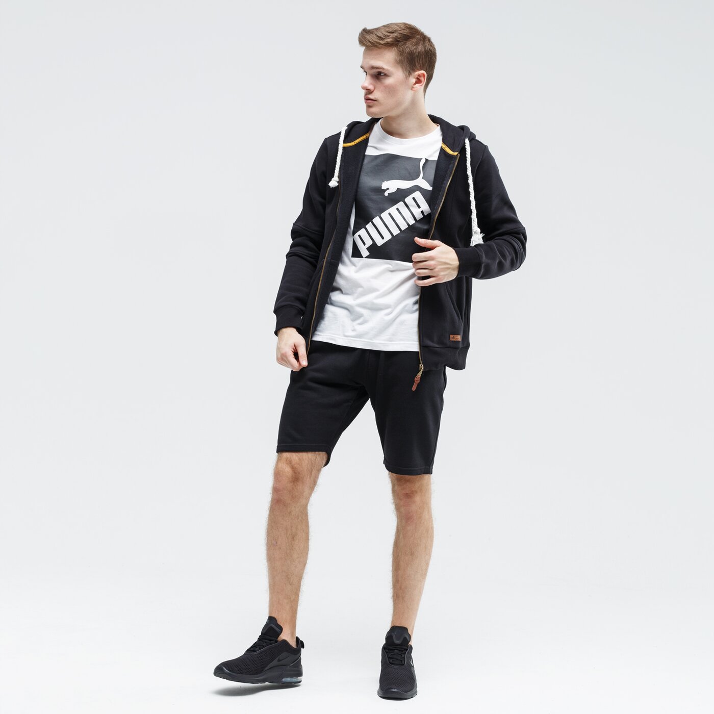 Bluza męska UP8 BLUZA ROZPINANA Z KAPTUREM NOAH up120blm06001 kolor czarny