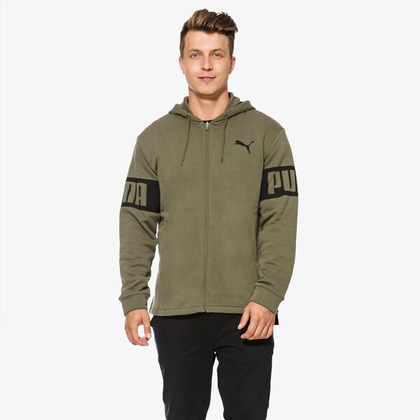 Bluza męska PUMA BLUZA REBEL FZ HOOD FL 59245514 kolor khaki