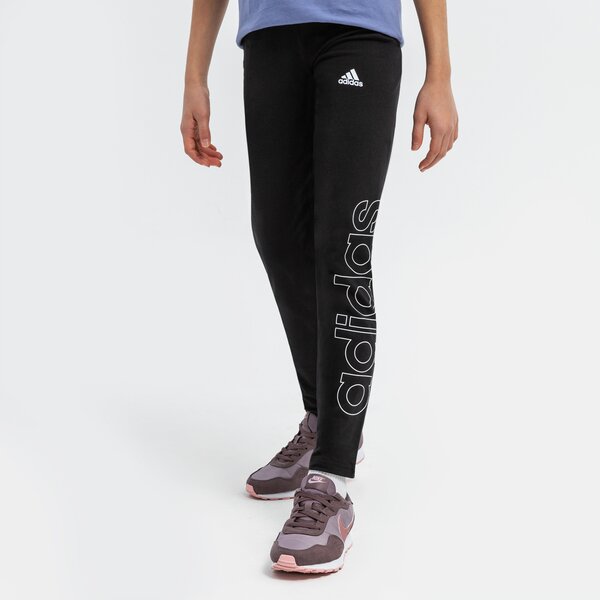 Spodnie dziecięce ADIDAS LEGGINGS G LIN LEG GIRL gn4044 kolor czarny