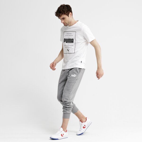 Koszulka męska PUMA T-SHIRT SS BOX PUMA 85407602 kolor biały