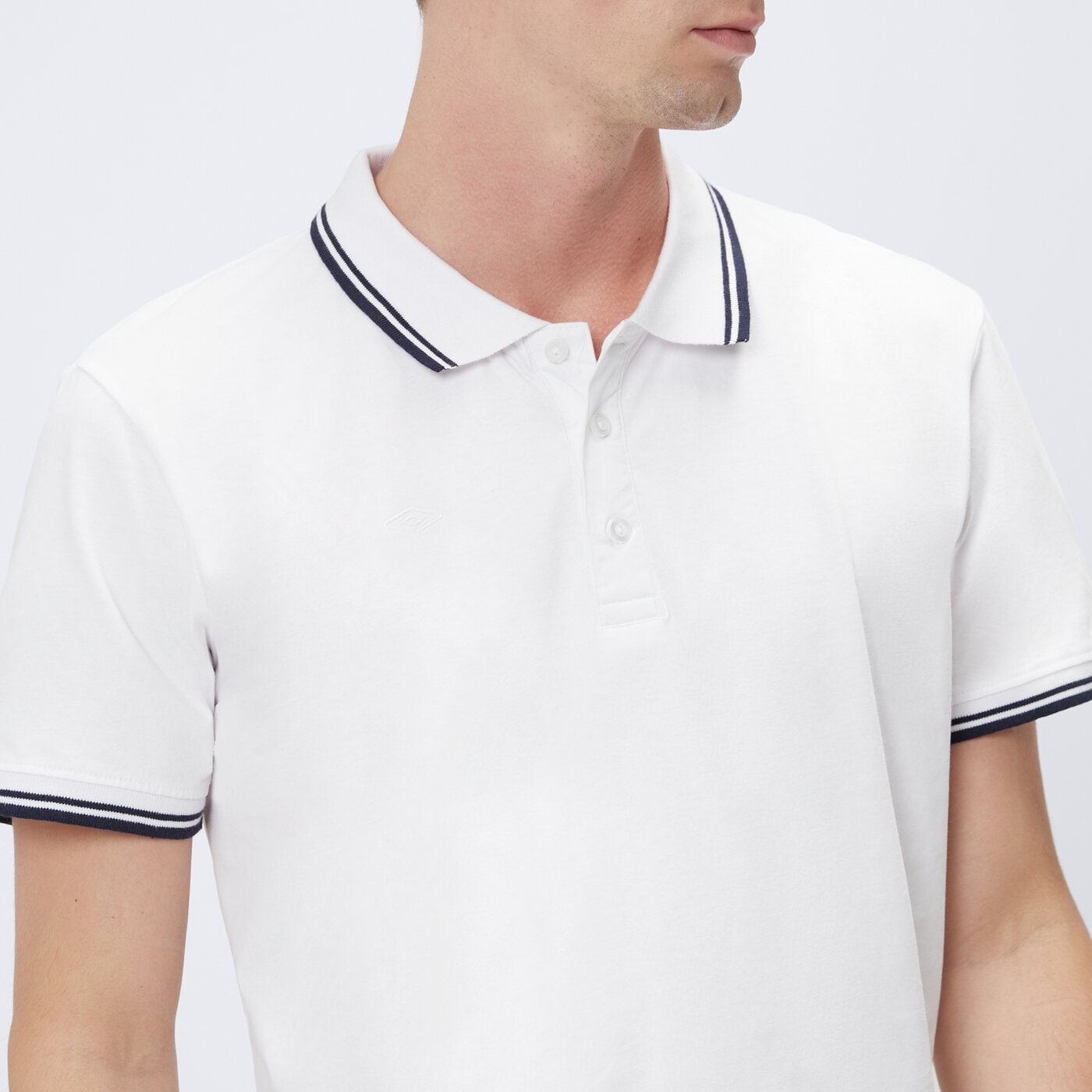 Koszulka polo męska UMBRO POLO ESS SHIRT ul125pom01003 kolor biały