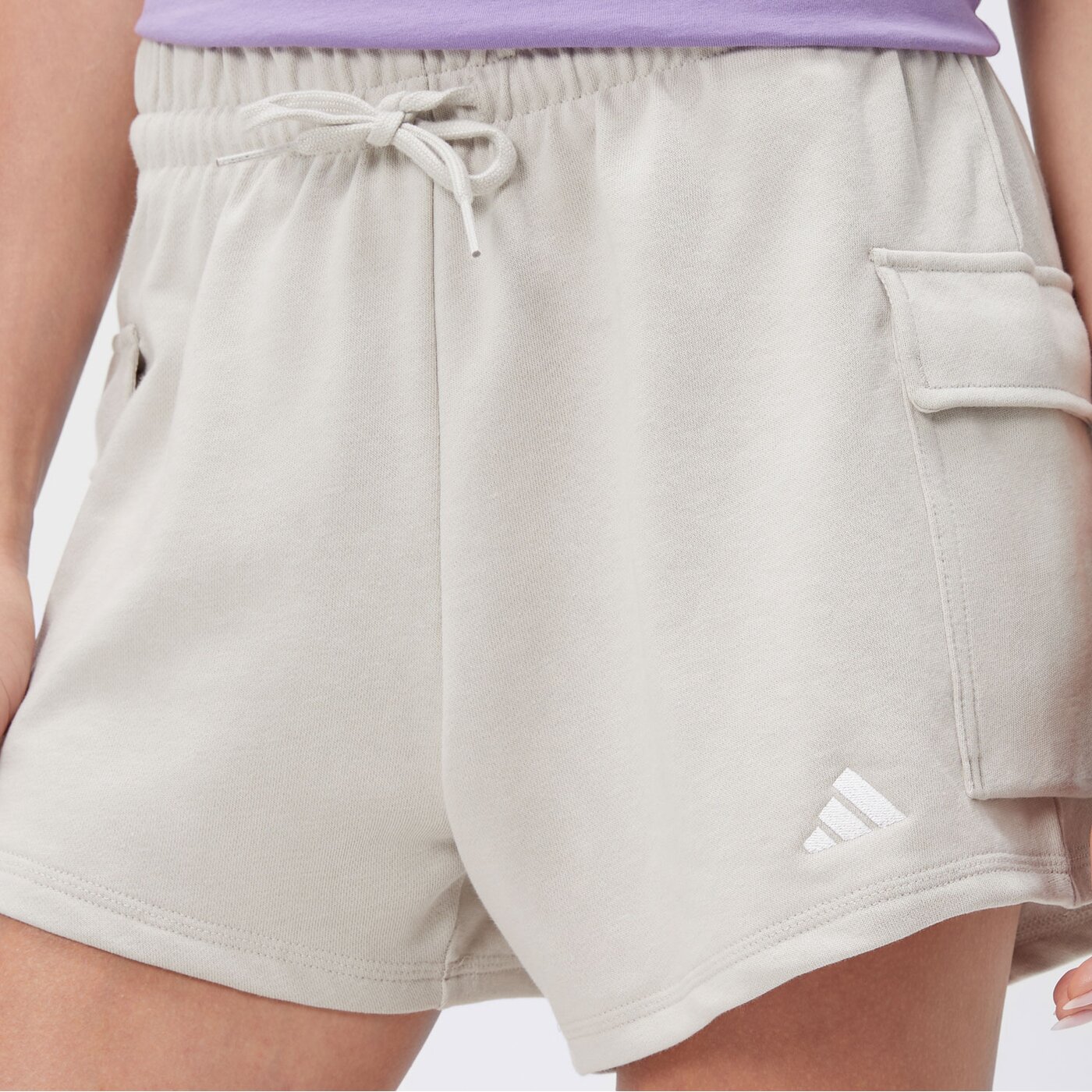 Spodenki damskie ADIDAS SZORTY W SL FT SHO jc5699 kolor beżowy