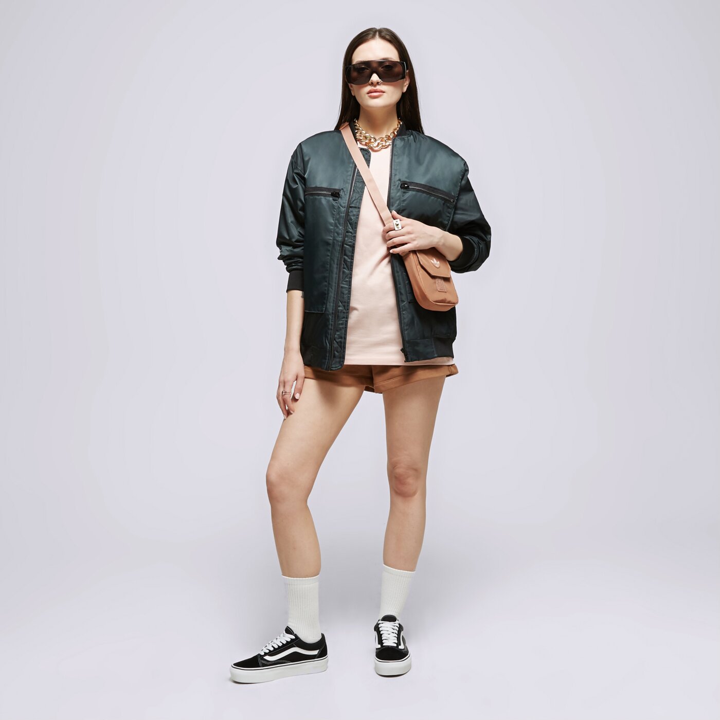 Spodenki damskie CHAMPION SZORTY SHORTS 116220ms519 kolor brązowy