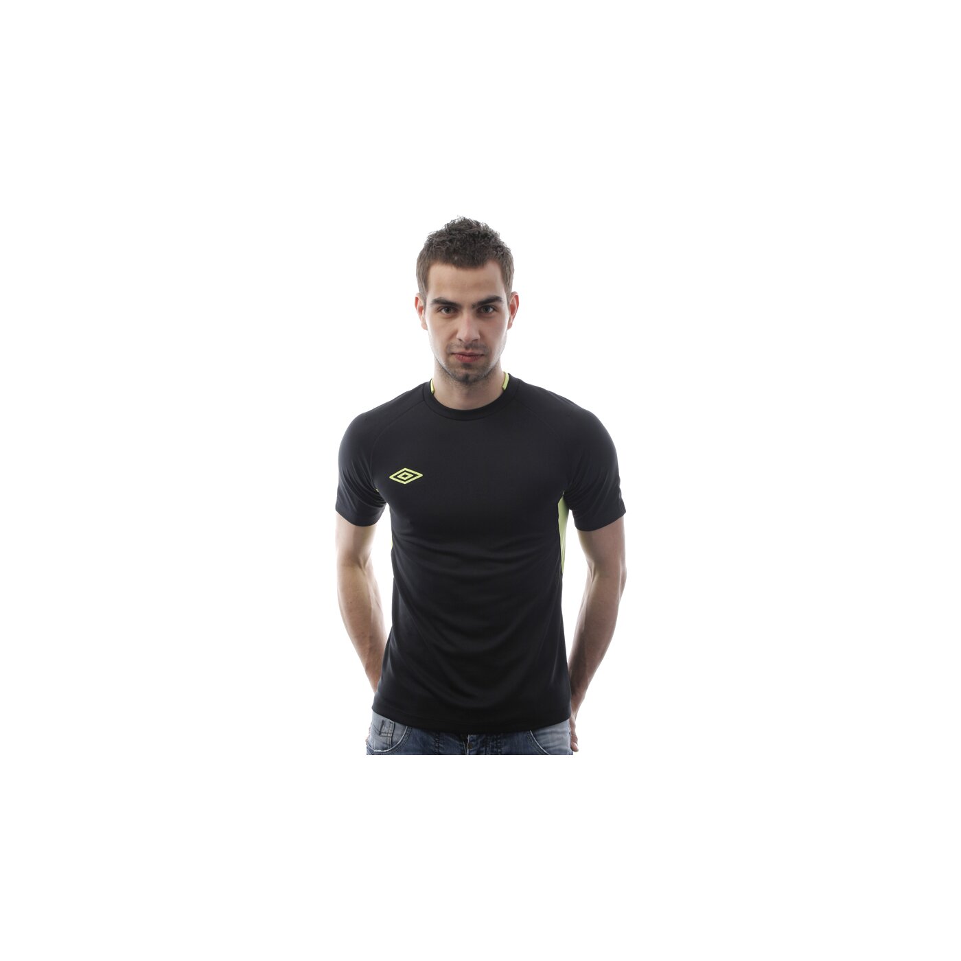 Koszulka męska UMBRO T-SHIRT GEOMETRA POLY 61127uklm kolor czarny