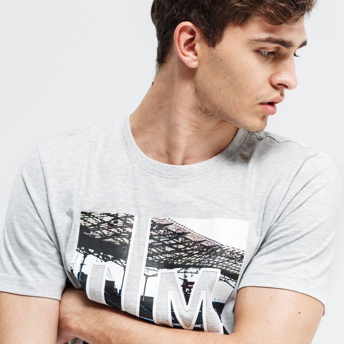 Koszulka męska UMBRO T-SHIRT OSWALD ul39tsm26001 kolor szary