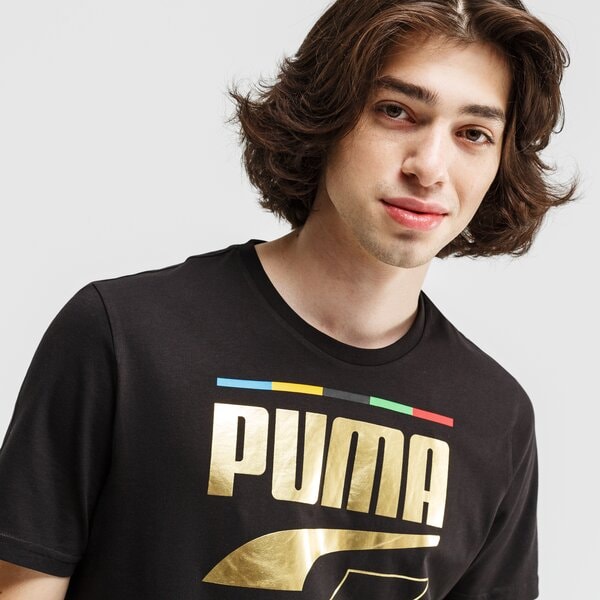 Koszulka męska PUMA T-SHIRT REBEL 5 CONTINENTS 584607 01 kolor czarny