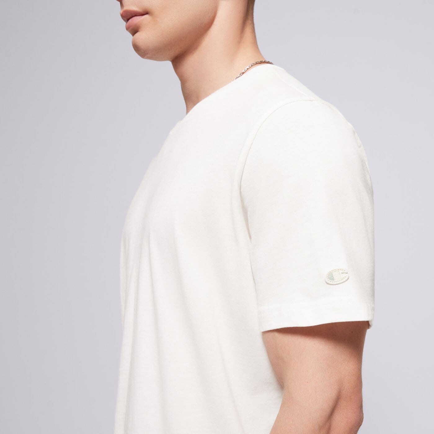 Koszulka męska CHAMPION T-SHIRT SS TEE 220425 ww048 kolor biały