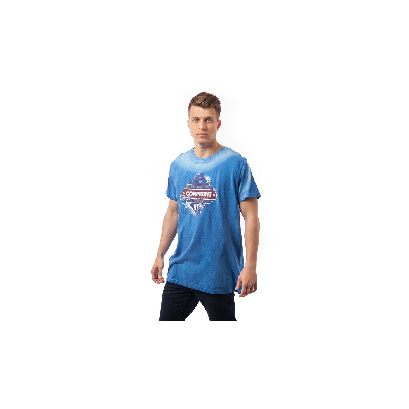 Koszulka męska CONFRONT  T-SHIRT LIWER cf15tsm07001 kolor niebieski