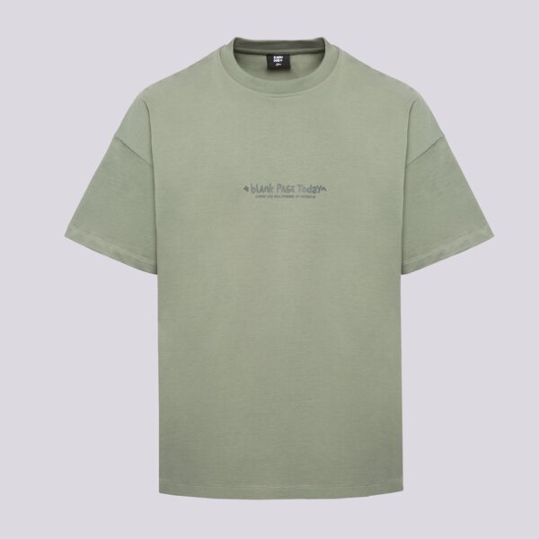 S.NOW JOB SIZEER T SHIRT “BLANK PAGE”-OLIVE si123tsu50003 kolor zielony