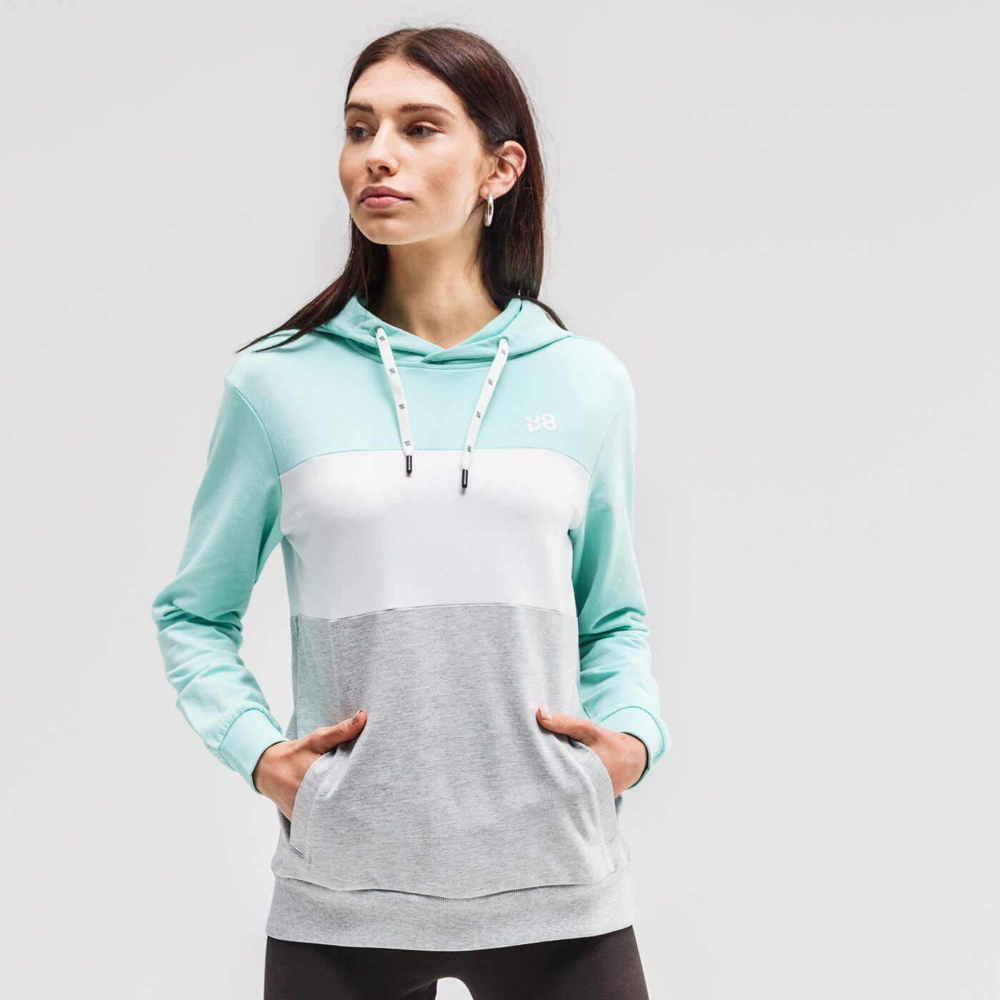 Bluza damska UP8 BLUZA Z KAPTUREM COWL up120bld29002 kolor szary