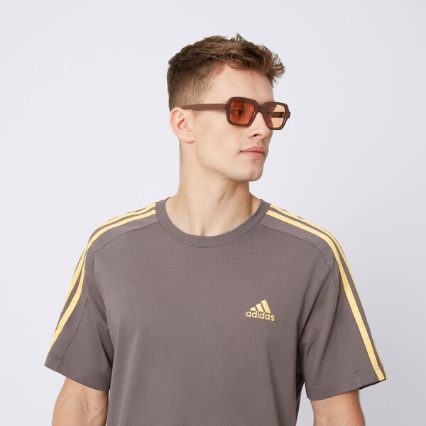 Koszulka męska ADIDAS T-SHIRT SS M 3S SJ T is1334 kolor brązowy