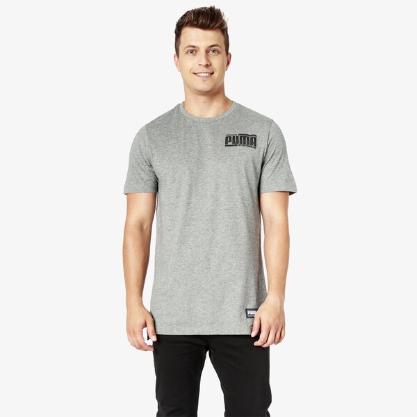 Koszulka męska PUMA T-SHIRT SS ATHLETICS ELEVATED 85230503 kolor szary