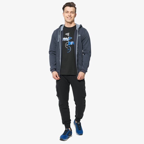 Bluza męska UMBRO BLUZA ZIP THROUGH FLEECE HOODY 65153ugkr kolor granatowy