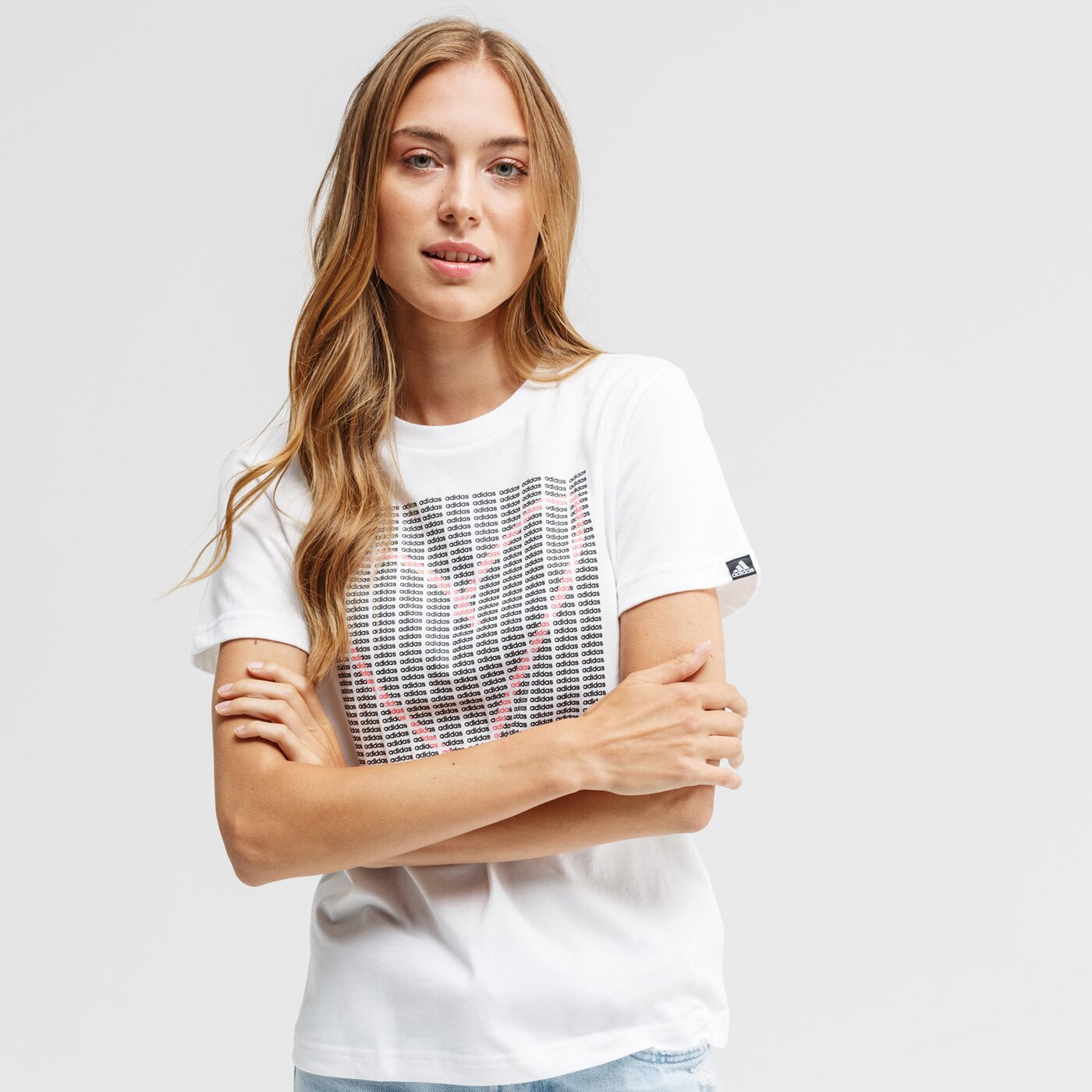 Koszulka damska ADIDAS T-SHIRT W ADI HEART T gd4996 kolor biały